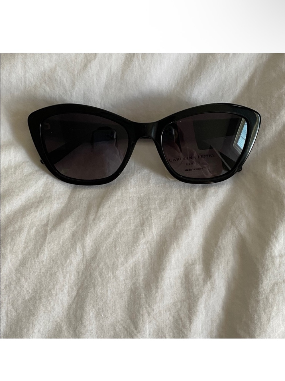 Carolina Lemke Orchid Black Cat Eye Sunglasses
